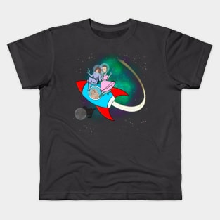 Intrepid space puppers Kids T-Shirt